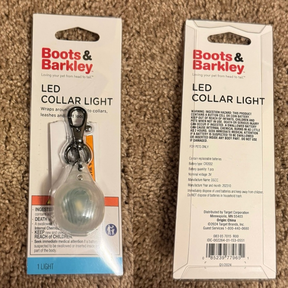 New Boots & Barkley LED Pet Collar Light